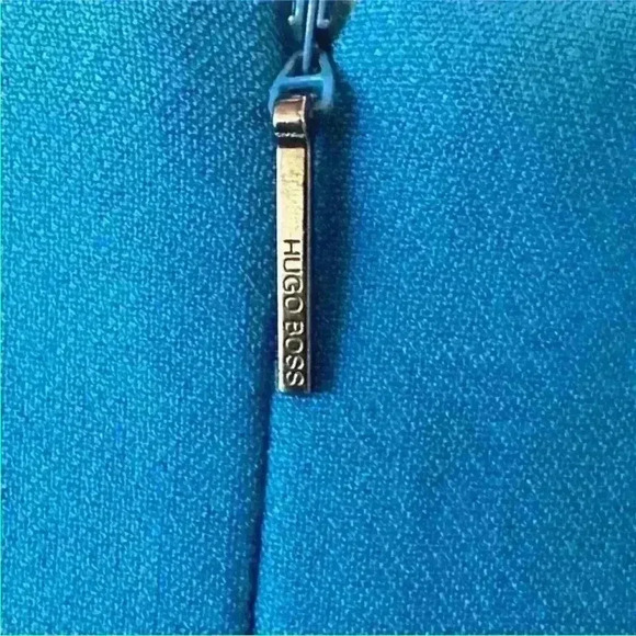 Boss Hugo Boss "Delura" Sleeveless Shift Dress-Turquoise- Size 10 EUC! - Picture 6 of 10